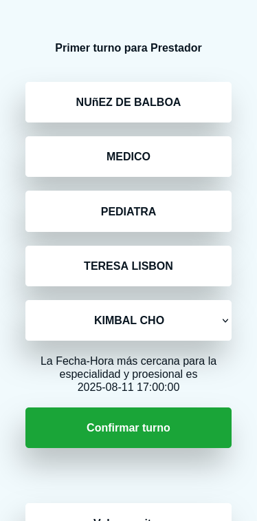 solicitudes para confirmar y confirmadas