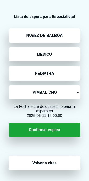 solicitudes para confirmar y confirmadas